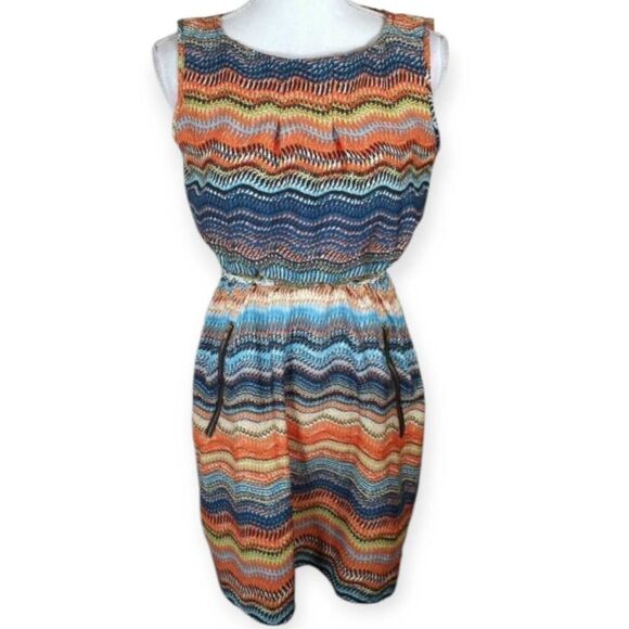 SPEED CONTROL NEW YORK BLUE, ORANGE, BLACK, & YELLOW DRESS SZ.S EUC. - Picture 3 of 9